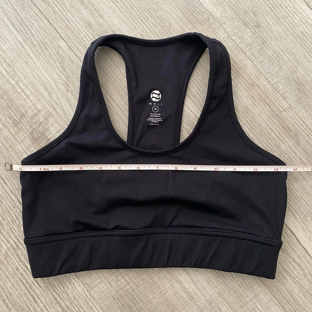 Noli Core Bra BLACK Yoga Performance Athletic T-Back Athleisure - Size Medium - Picture 6 of 6